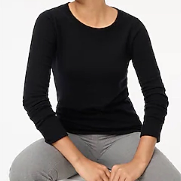 J. Crew Cotton-Wool Blend Teddie Sweater Sz. XS Crewneck Navy Blue Lightweight - Picture 2 of 7